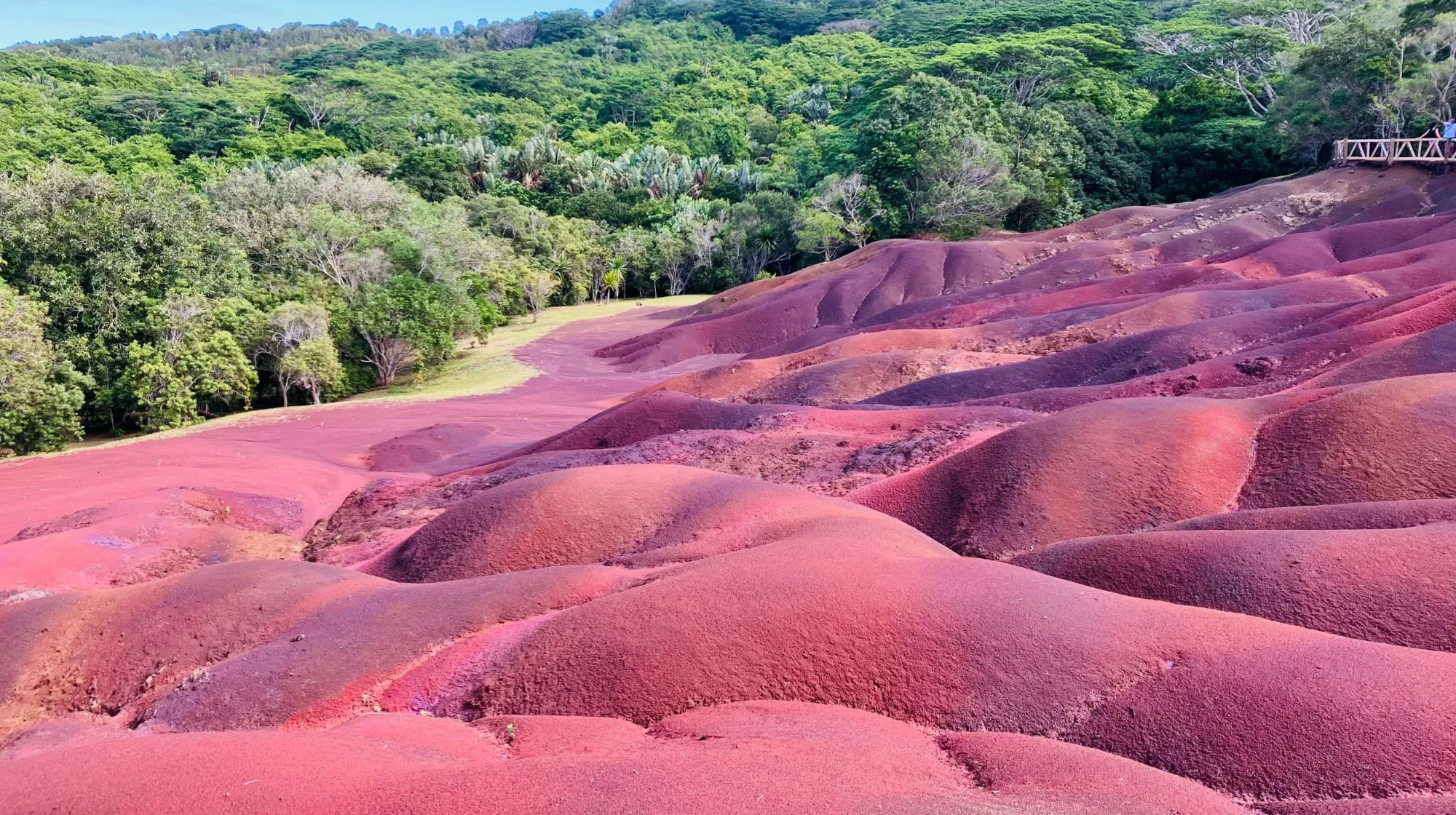 Terre des 7 Couleurs et cascade de Chamarel, site volcanique emblématique de l’Île Maurice